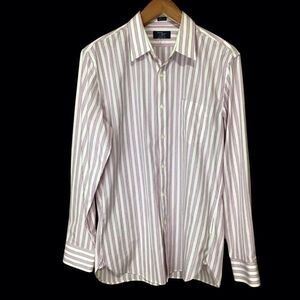Thompson Shirtings by J. Crew Striped Wrinkle Free 80’s 2-Ply Shirt L 16-16.5‎